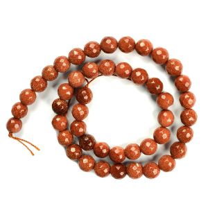 Goldstone Brown 8 mm Faceted Beads for Jewelry Making Bracelet, Necklace / Mala