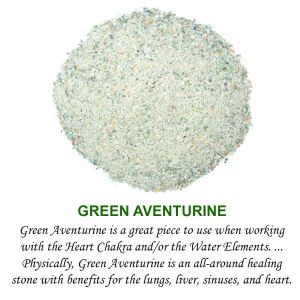 Green Aventurine Crystal / Stone Dust / Chura