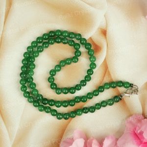 Natural Green Aventurine 6mm Round Bead Necklace