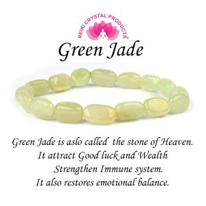 Green Jade Oval Bead Bracelet