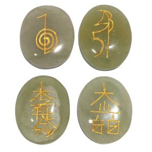 Green Jade Reiki Symbol Set 4 pcs
