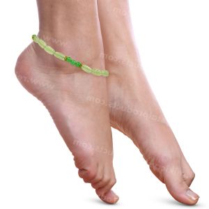 Green Jade, Green Aventurine Mix Combination Natural Crystal Stone Anklet 