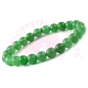 Green Onyx 8 mm Round Bead Bracelet