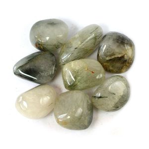 Green Rutile Quartz Tumble Stone