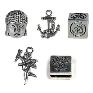 Metal Hanging Charm and Pendants - 5 Pieces