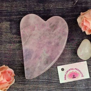 Natural Rose Quartz Gua Sha Spa Stone Scraping Massage Tool
