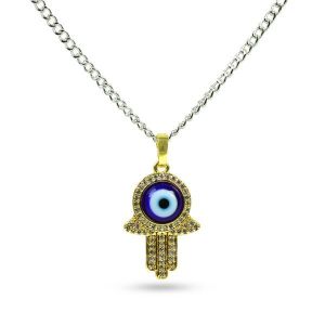 Fatima Hand Hamsa Charm Evil Eye Pendant For Luck and Protection in One Piece ( Size 2.5 cm ) New Design-3
