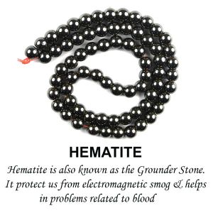 Hematite 6 mm Round Loose Beads for Jewelery Making Bracelet, Necklace / Mala