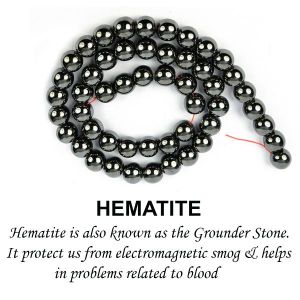 Hematite 8 mm Round Loose Beads for Jewelery Making Bracelet, Necklace / Mala
