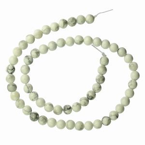 Howlite 6 mm Round Loose Beads for Jewelry Making Bracelet, Necklace / Mala