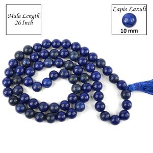 Lapis Lazuli 10 mm Round Bead Mala