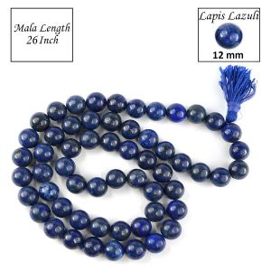 Lapis Lazuli 12 mm Round Bead Mala