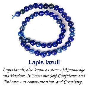 Lapis lazuli 8 mm Diamond cut Loose Beads 