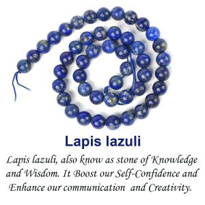 Lapis Lazuli 8 mm Round Loose Beads for Jewelry Making Bracelet, Necklace / Mala