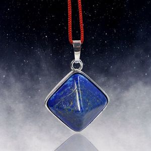Lapis Lazuli Pyramid Shape Pendant with Chain