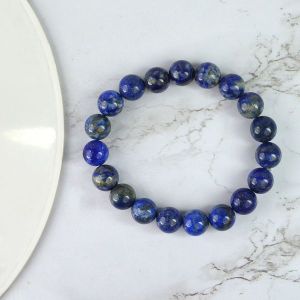 Lapis Lazuli 10 mm Round Bead Bracelet