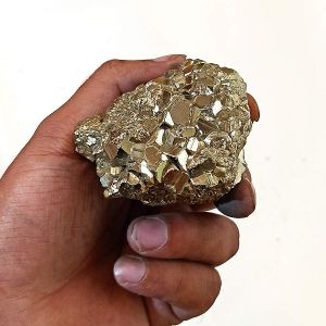 Natural AAA Pyrite Raw/Rough Cluster/Peru Pyrite for Healing 300 Gram Approx (Color : Golden)