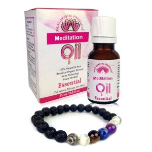 Meditation Essential Oil -15 ml with Aroma Therapy Bracelet