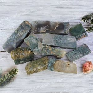 Moss Agate Raw Rough Stones