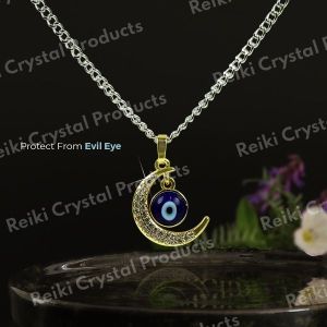 Moon Charm Evil Eye Pendant Necklace - Stylish and Protective Jewelry ( Size 2.5 cm Approx.) New Design-4