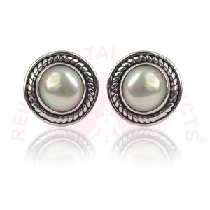 Pearl Gemstone Stud / Earring for Women, Girls