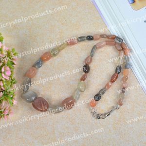 Natural Crystal Stone Multi Moonstone Necklace for Women