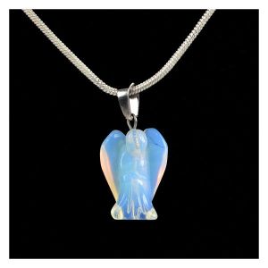 Opalite Angel Pendant With Chain