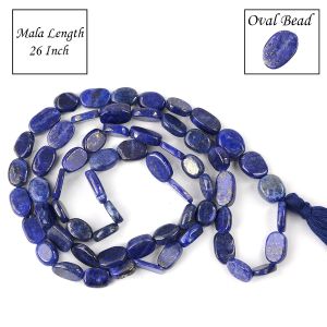 Lapis Lazuli Oval Bead Mala