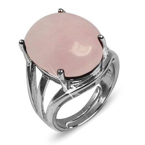 Adjustable Rose Quartz Gemstone Ring