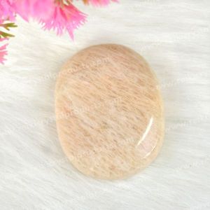 Peach Moonstone Palm Stone Big Size 5 cm Approx