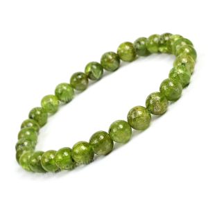Peridot 6 mm Round Bead Bracelet Charged By Reiki Grand Master