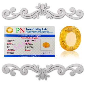 Natural High Grade Pukhraj  Yellow Sapphire Certified Gemstone