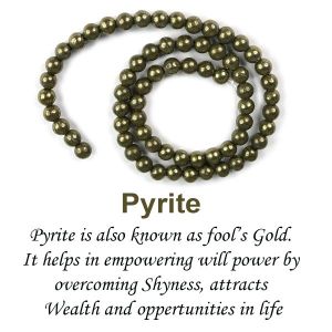 Pyrite 6 mm Round Loose Beads for Jewelry Making Bracelet, Necklace / Mala