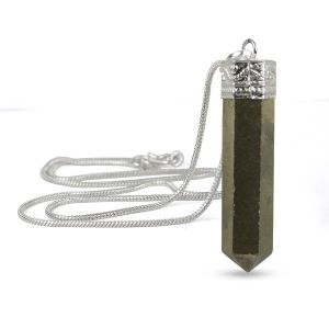 Pyrite Pencil Pendant With Chain