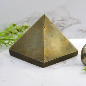 Pyrite Pyramid for Wealth Reiki Healing / Grid and Vastu Correction