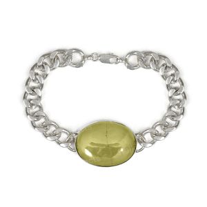 Natural Pyrite Gemstone Oval shape Bracelet For Boys