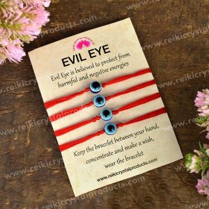 Evil Eye Wrist Band With Red Thread Protection, Negativity Band Pack of 4 pc