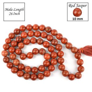 Red Jasper 10 mm Round Bead Mala
