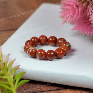 Red Jasper Stone Beads Ring