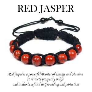 Red Jasper 8mm Beads Thread Bracelet