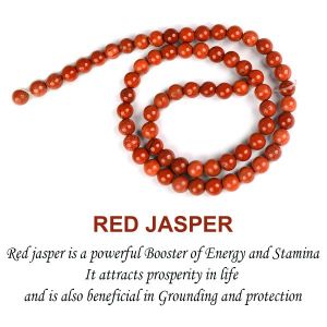 Red Jasper 6 mm Round Loose Beads for Jewelery Making Bracelet, Necklace / Mala