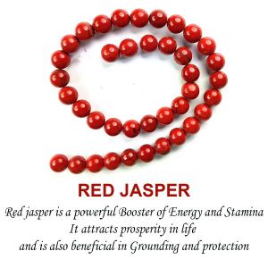 Red Jasper 10 mm Round Loose Beads for Jewelery Making Bracelet, Necklace / Mala