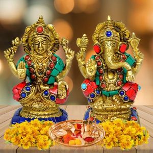 Brass laxmi Ganesha god for Home Decor, Gifting -1500-1600 Gram Approx 