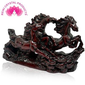 3 / Three Red / Cherry Running Horse Victory Horses for Feng Shui and Vastu