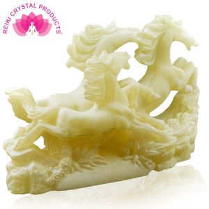 3 / Three White Running Horse, Victory Horses for Feng Shui and Vastu