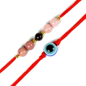 Band for Cordial Relationship with Evil Eye Band Pack of 2 Pcs