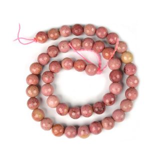Rhodochrosite 8 mm Faceted Beads for Jewelery Making Bracelet, Necklace / Mala