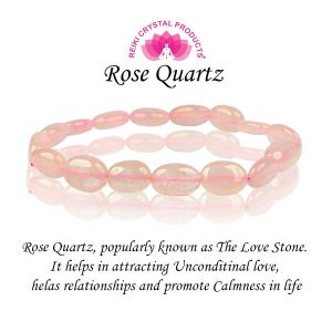 Rose Quartz Oval Bead Bracelet