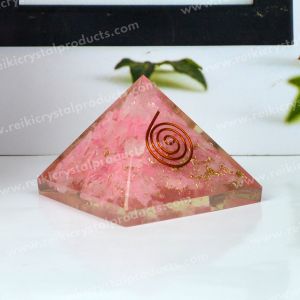 Rose Quartz Orgone / Orgonite Pyramid 50 mm
