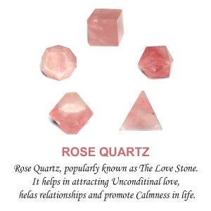 Rose Quartz Geometry 5 Pc Set